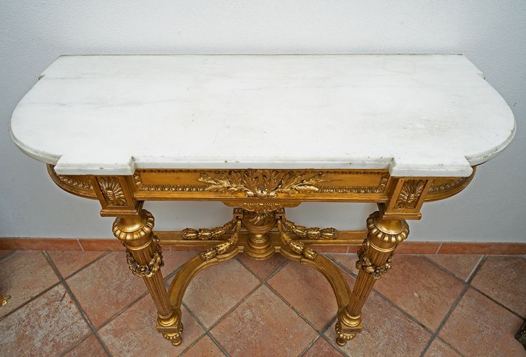 Console ancienne Napoléon III France 19ème siècle.