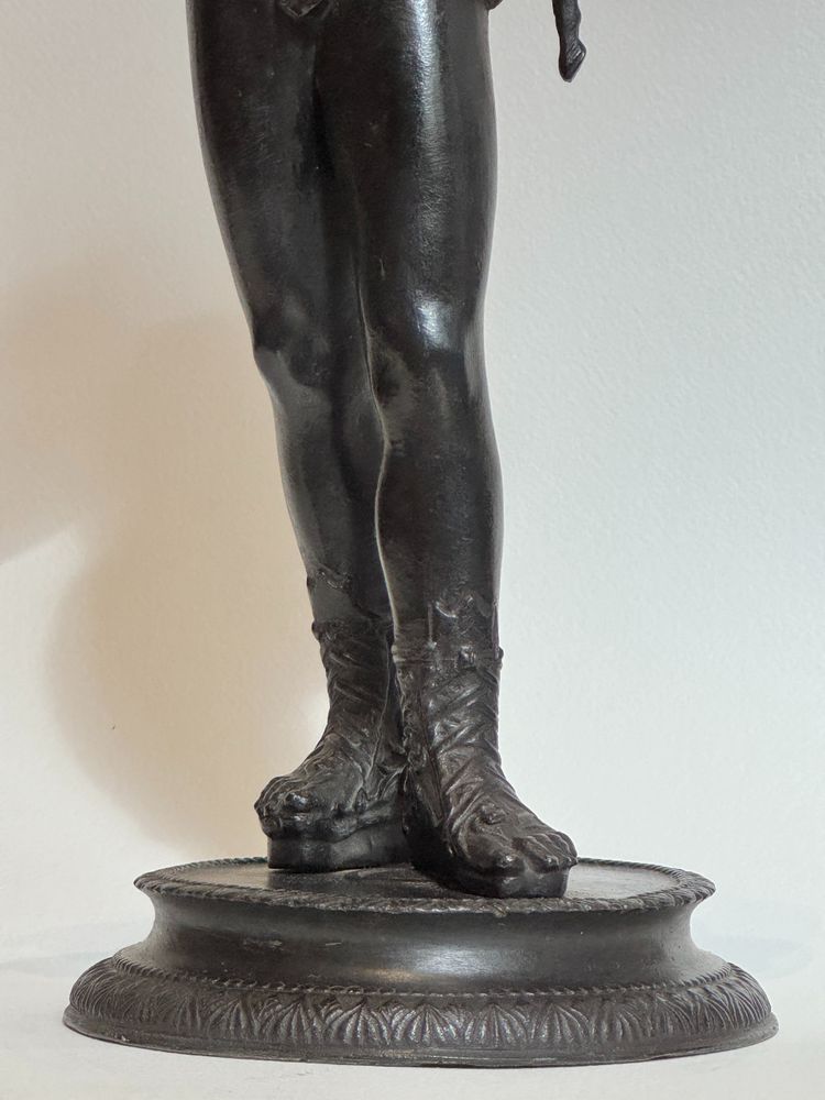 Narciso di Pompei, scultura in bronzo dal "Grand Tour" H 28 cm