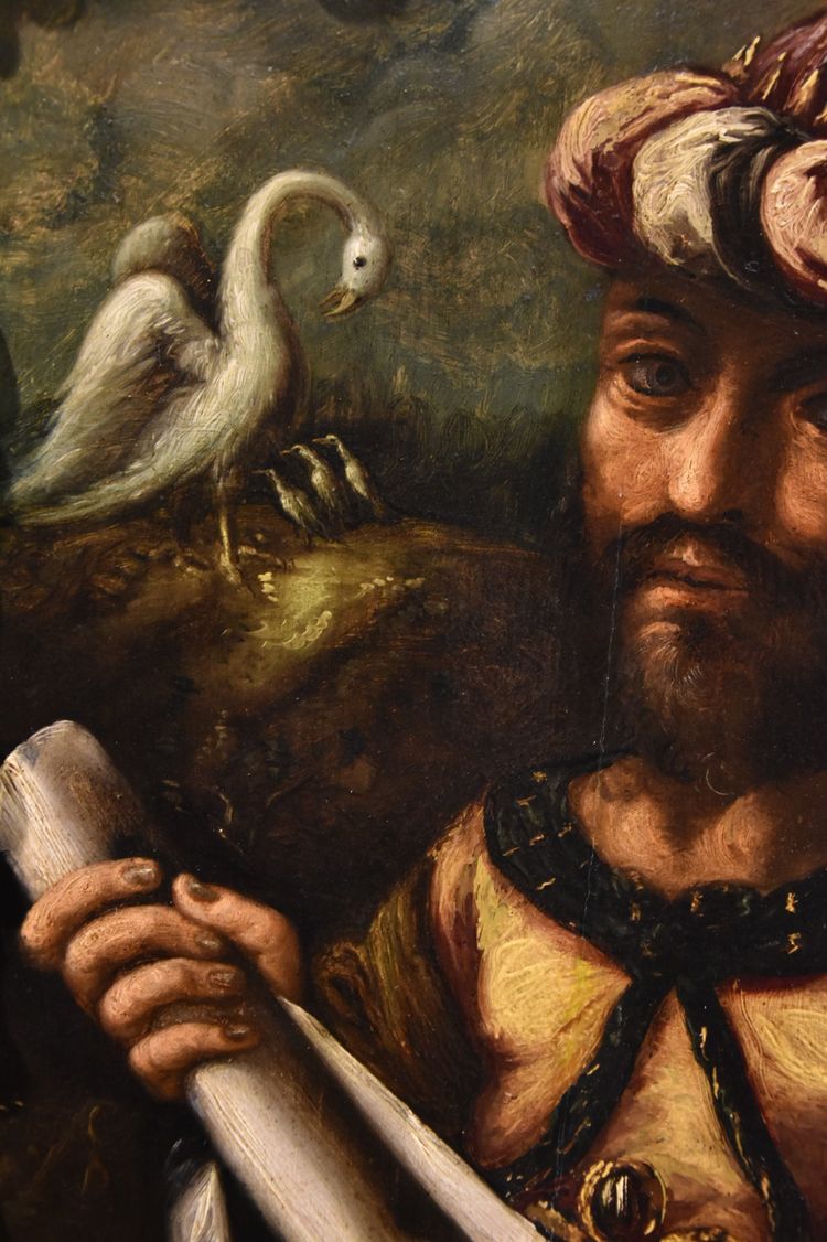 Portrait Of The Alchemist Geber, Flemish Mannerist Painter 17th Century