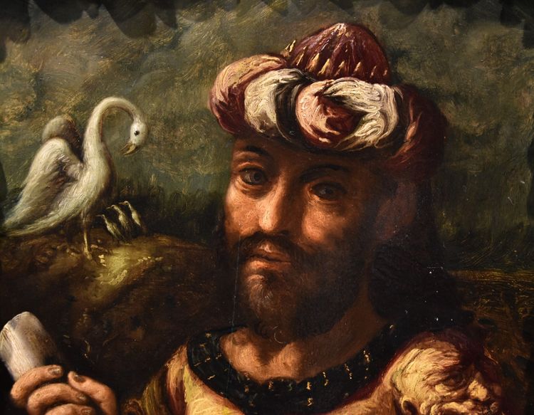 Portrait Of The Alchemist Geber, Flemish Mannerist Painter 17th Century