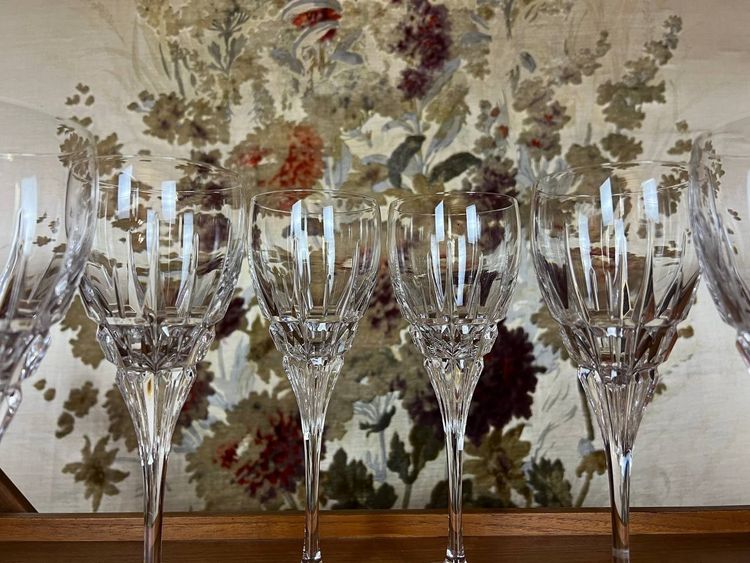 Set di 6 bicchieri da vino in vero cristallo - Cristalleries de Lorraine - taglio a mano - 24% PbO