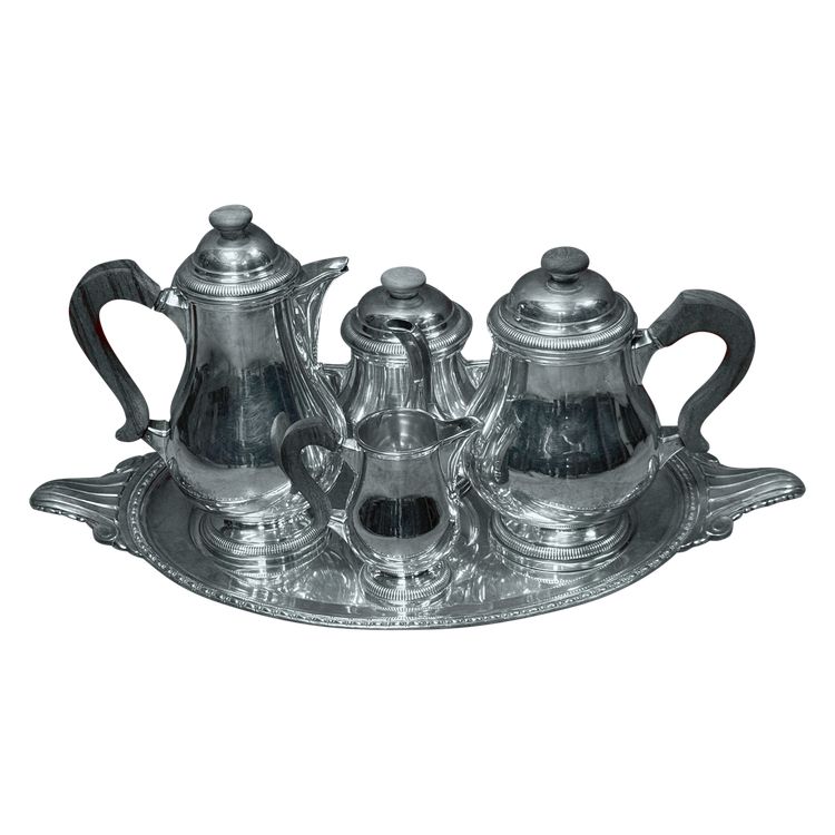 Silver-plated metal service