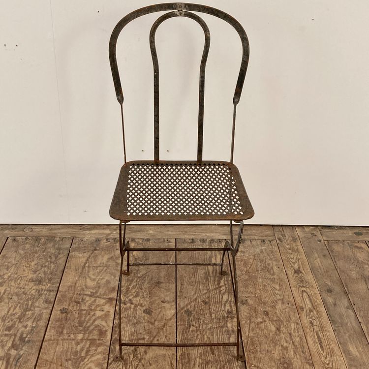 Set of 8 wrought-iron chairs