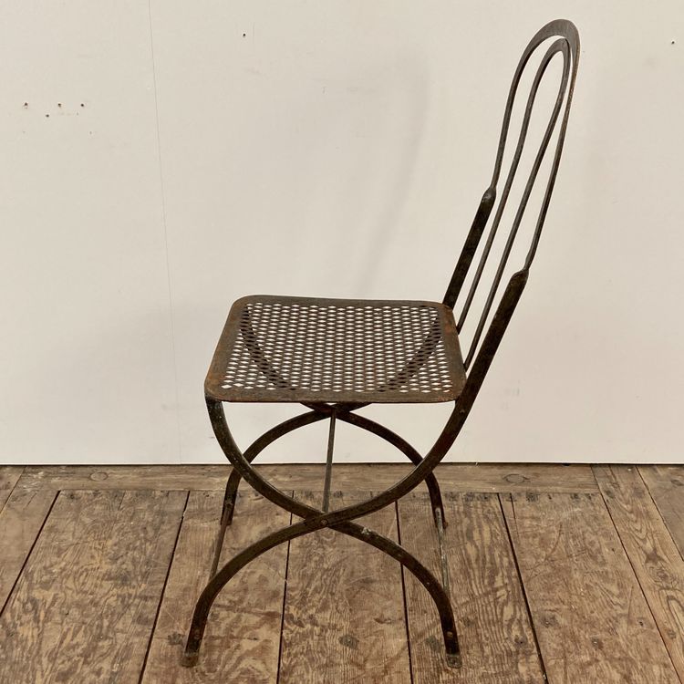 Set of 8 wrought-iron chairs