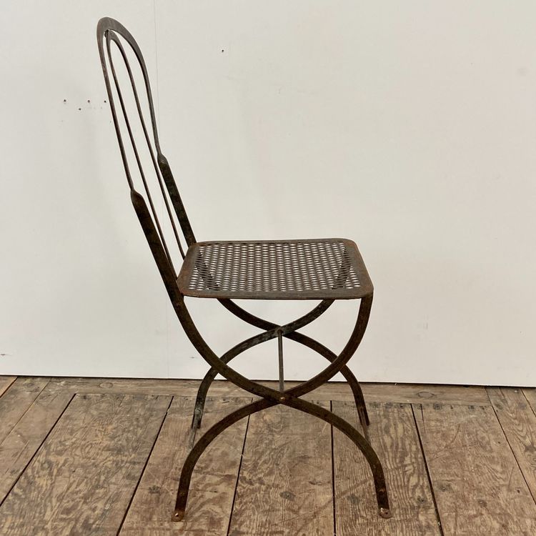 Set of 8 wrought-iron chairs