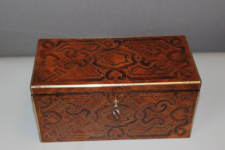 Tea box by Tahan in marquetry XIX