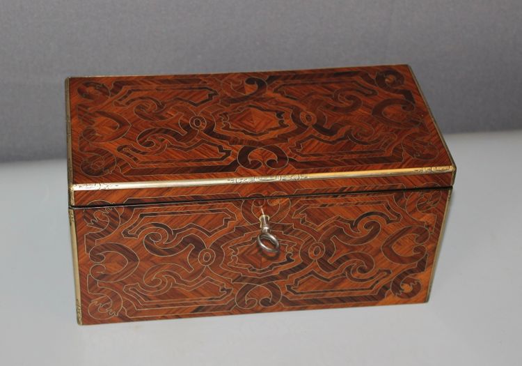 Tea box by Tahan in marquetry XIX