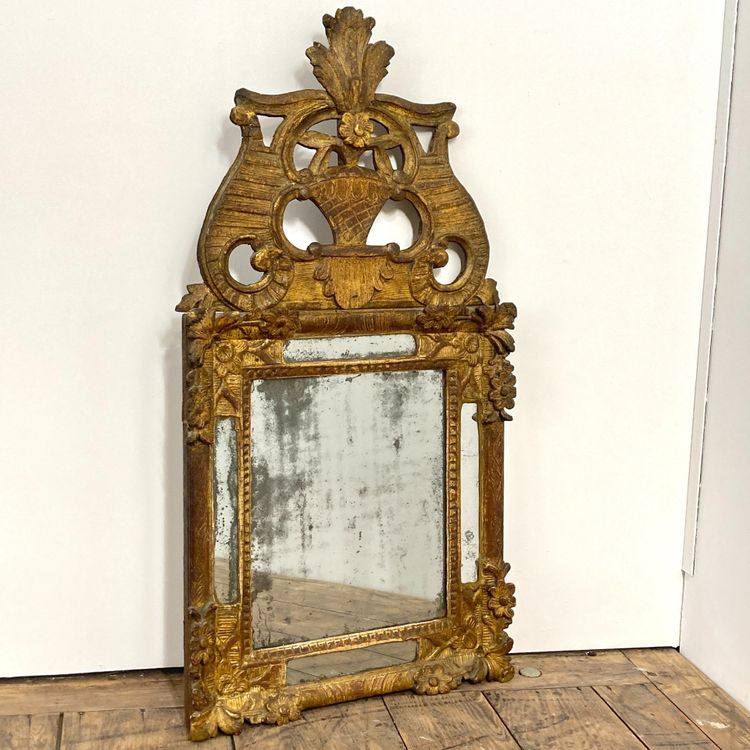 Miroir à parecloses d'époque Louis XIV