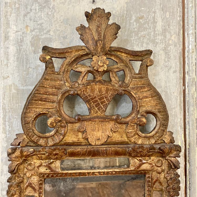 Miroir à parecloses d'époque Louis XIV