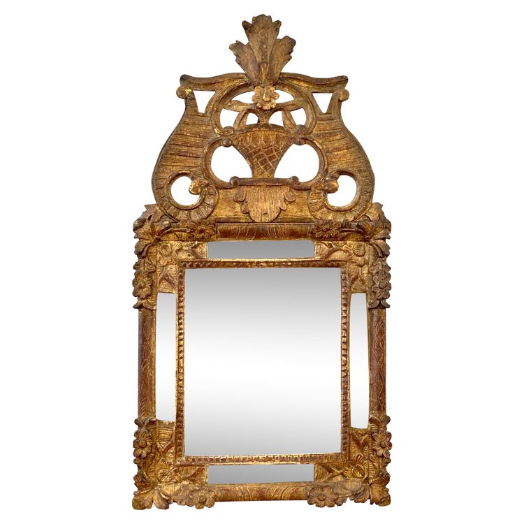 Miroir à parecloses d'époque Louis XIV