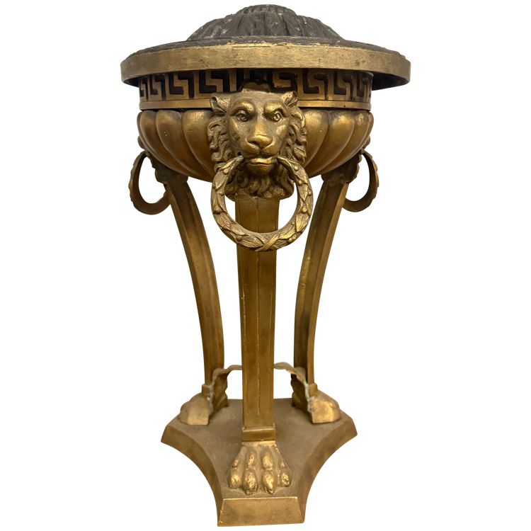 Brûle-parfum en bronze ancien, 19ème siècle, France, 50x30 cm