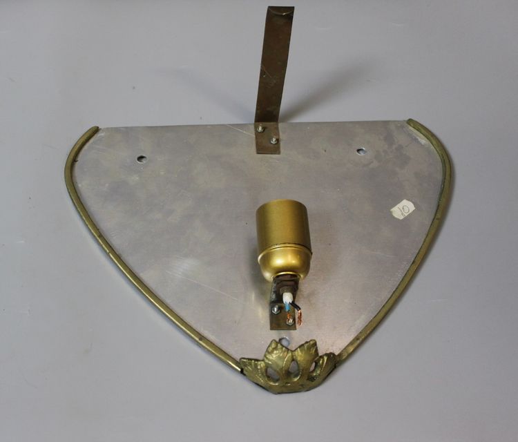 Pair of Gallé Tip sconces decorated with flowers and leaves