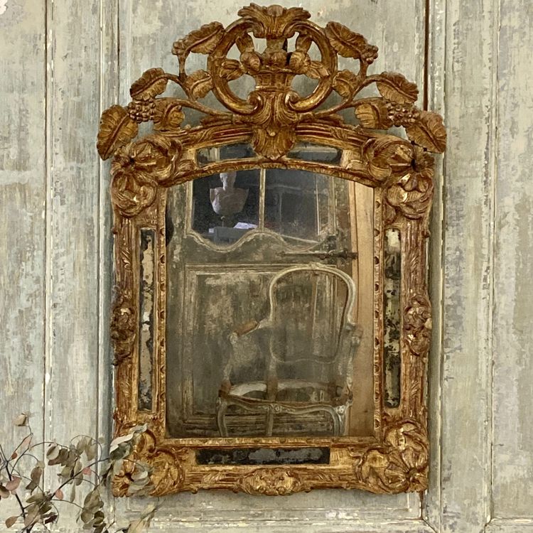 Specchio d'epoca Regency con paretine