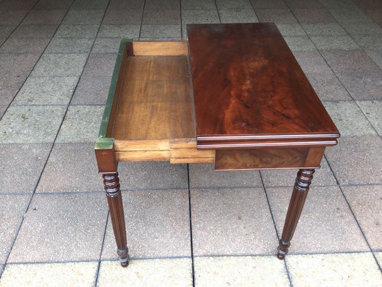 A 19th-century mahogany games table
