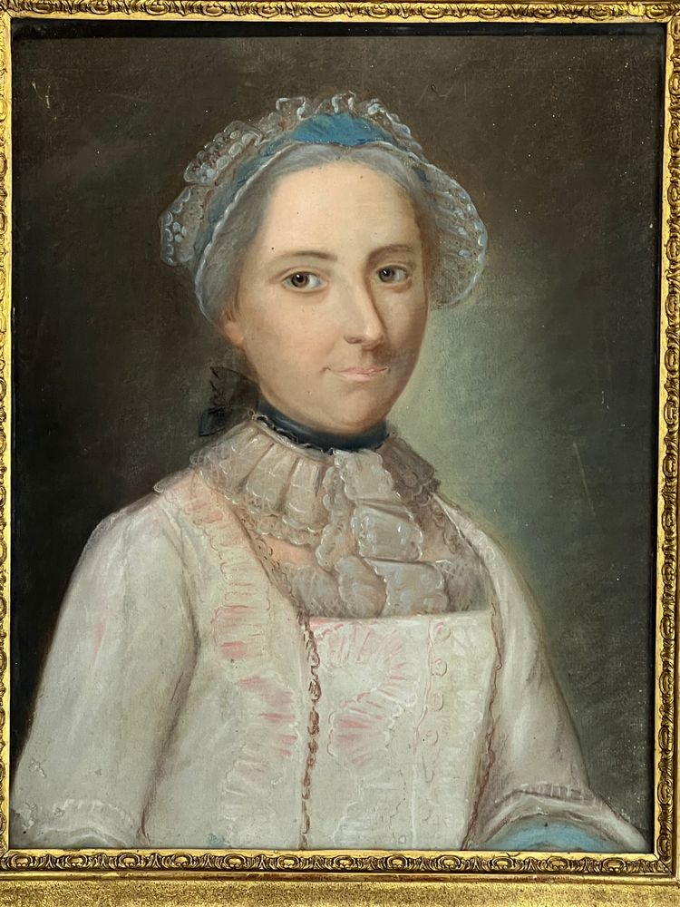 PASTEL SPÄTES XVIII. UNTER GLAS / FRANZÖSISCHE SCHULE /PORTRAIT EINER FRAU GUT GESTALTET