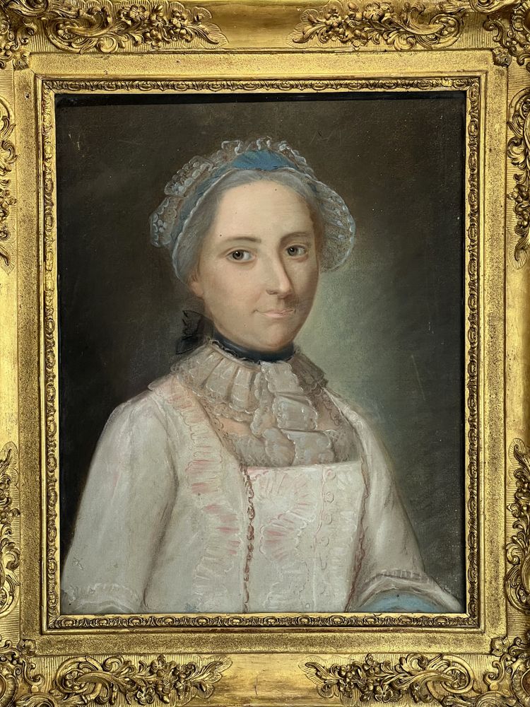 PASTEL SPÄTES XVIII. UNTER GLAS / FRANZÖSISCHE SCHULE /PORTRAIT EINER FRAU GUT GESTALTET
