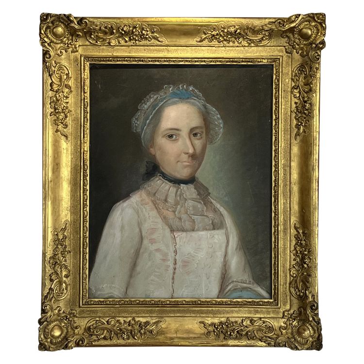 PASTEL SPÄTES XVIII. UNTER GLAS / FRANZÖSISCHE SCHULE /PORTRAIT EINER FRAU GUT GESTALTET