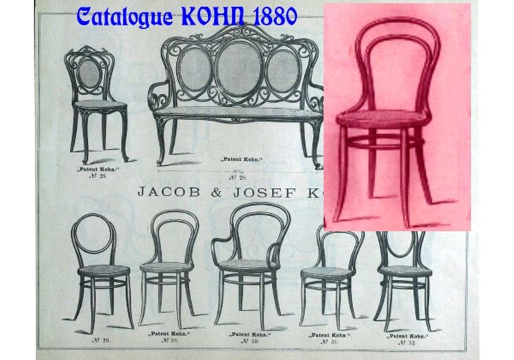 Sedia J&J KOHN N°30, 1874, canna nuova No Thonet