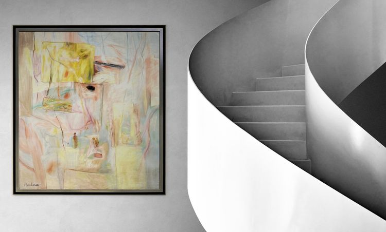 L'île du Phénix, Huile sur toile par Pierre Vlerick (1923–1999)