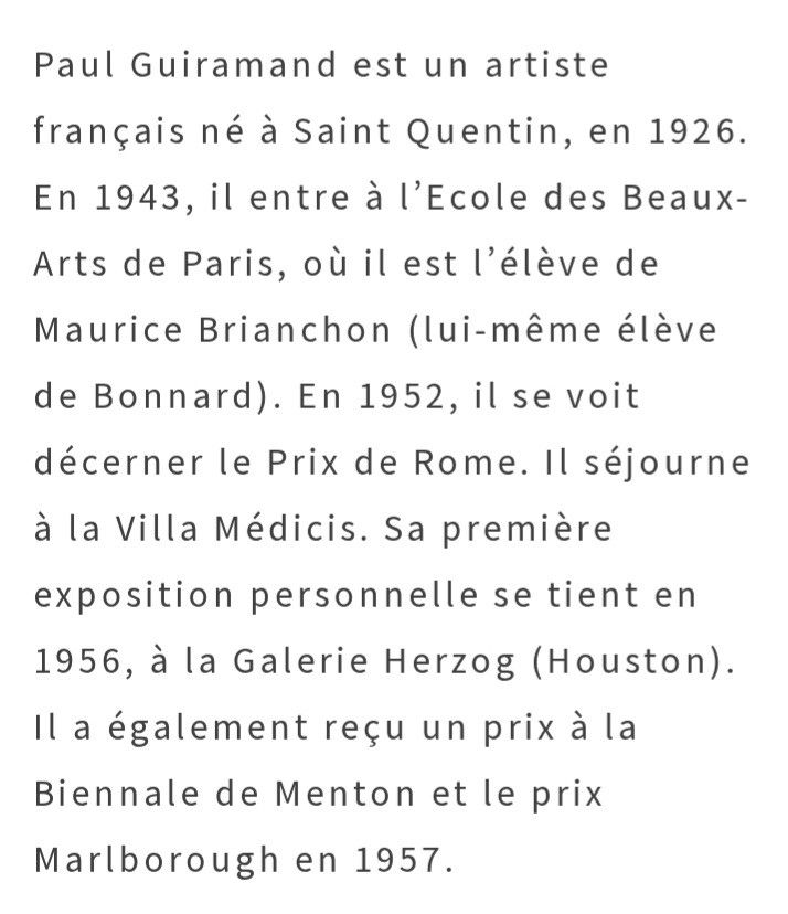 PAUL GUIRAMAND 1926/2007