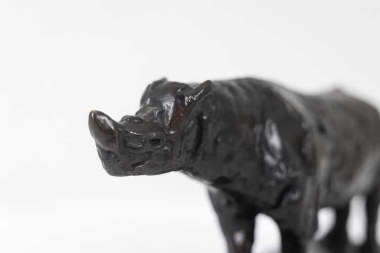 François Pompon. "Rinoceronte", bronzo, stampato nel 2006. LS63922109M