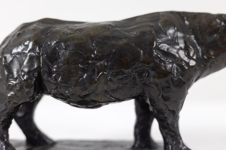 François Pompon. "Rinoceronte", bronzo, stampato nel 2006. LS63922109M