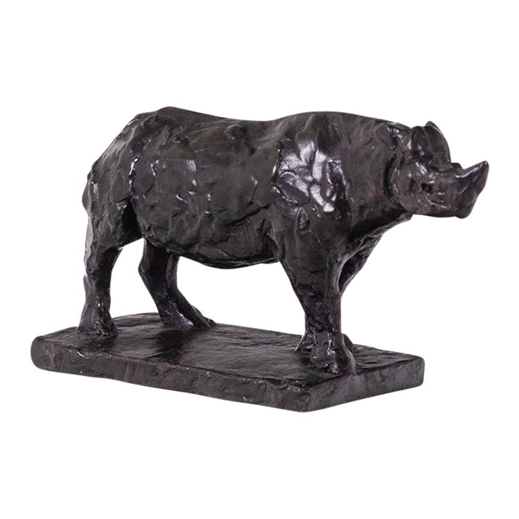 François Pompon. "Rinoceronte", bronzo, stampato nel 2006. LS63922109M