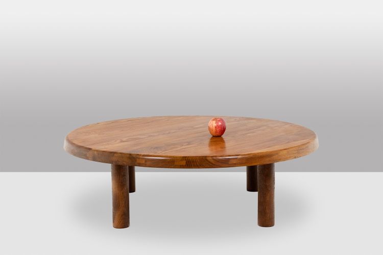 Pierre Chapo. Coffee table in solid blond elm. Circa 1970. LS64913509U