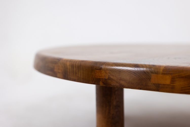 Pierre Chapo. Coffee table in solid blond elm. Circa 1970. LS64913509U