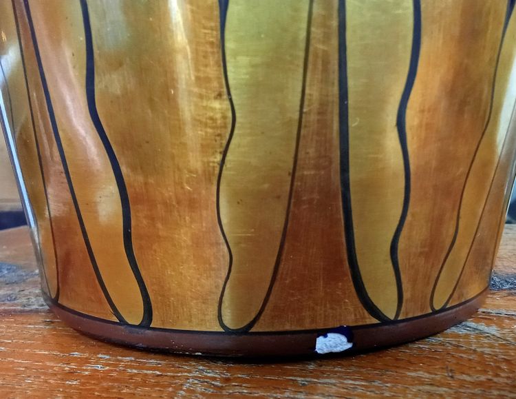 Paire grands vases anciens bleu de Tours Manufacture Jaget et Pinon 