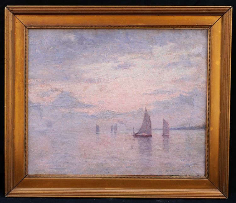 Attributed to Charles Louis Eugène SIGNORET, Seascape