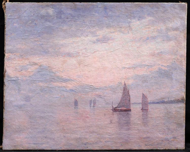 Attributed to Charles Louis Eugène SIGNORET, Seascape