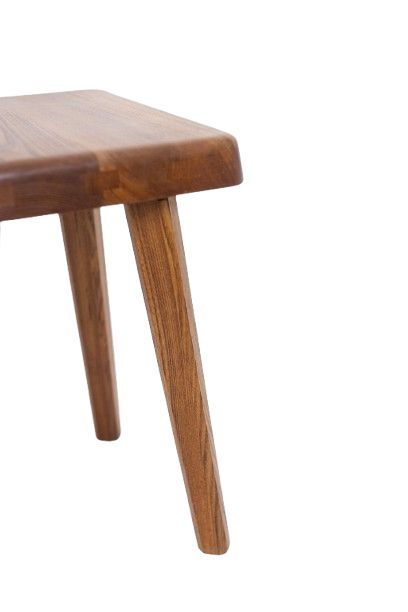 Pierre Chapo. Pair of stools in natural blond elm. Circa 1970. LS6494509P