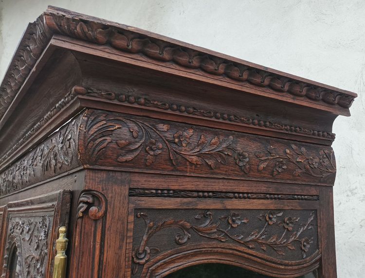 Libreria in rovere intagliato Luigi XV