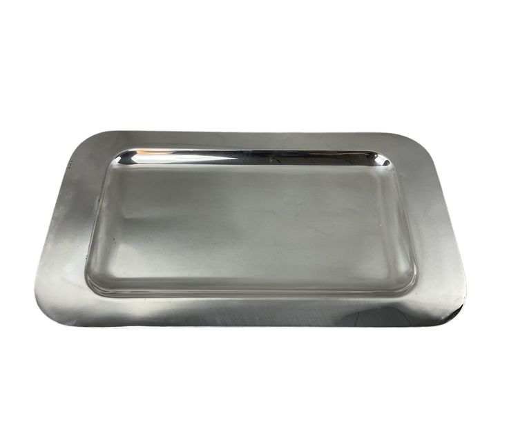 Art Deco style silver-plated metal serving dish