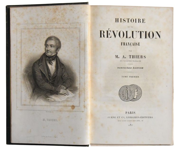  "Histoire de la révolution française" 10 vol Adolphe Thiers Éditions Furne et Cie Paris 1857