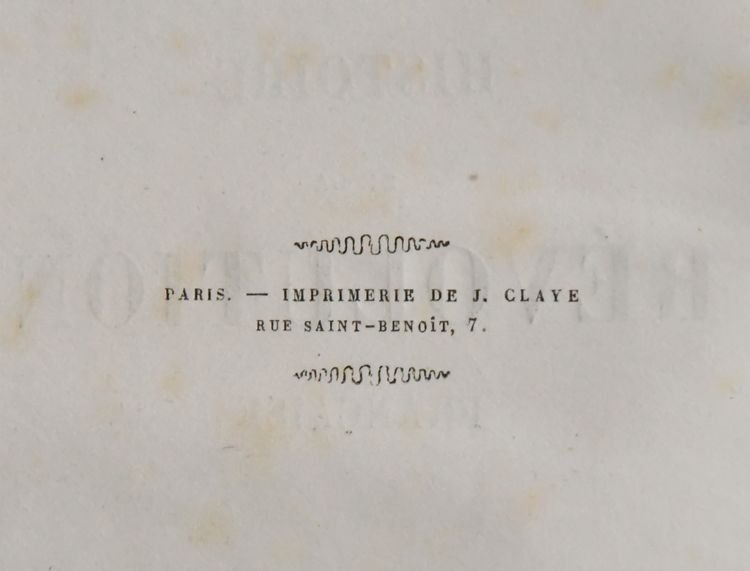  "Histoire de la révolution française" 10 vol Adolphe Thiers Éditions Furne et Cie Paris 1857
