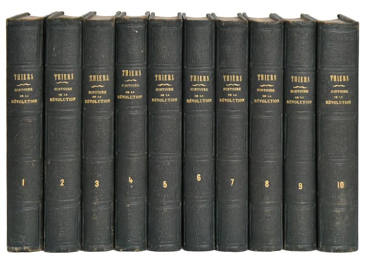  "Histoire de la révolution française" 10 vol Adolphe Thiers Éditions Furne et Cie Paris 1857