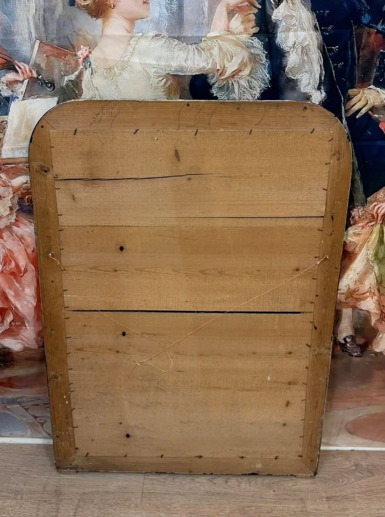 miroir époque Napoléon III en bois laqué circa 1880
