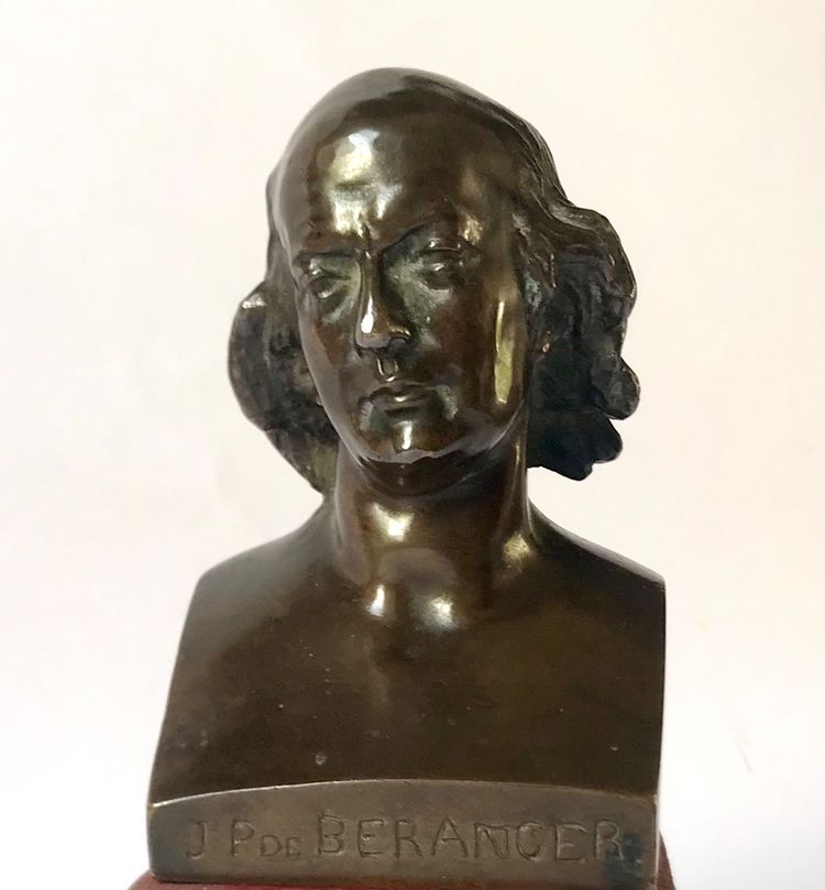 Busto in bronzo PJ de BÉRANGER /PJ DAVID /F.BARBDIENNE