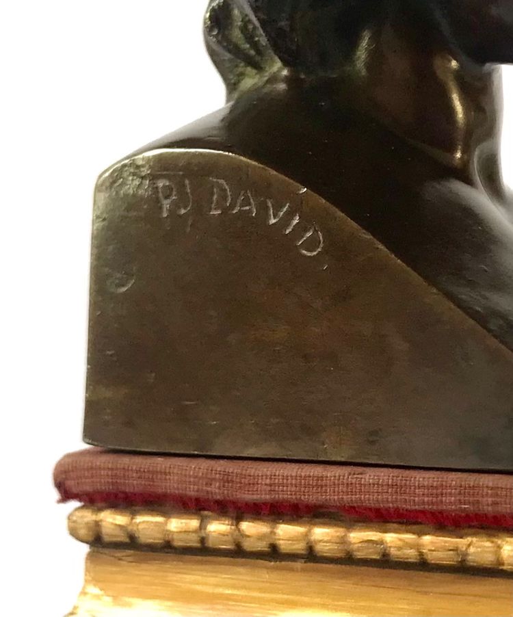 Busto in bronzo PJ de BÉRANGER /PJ DAVID /F.BARBDIENNE