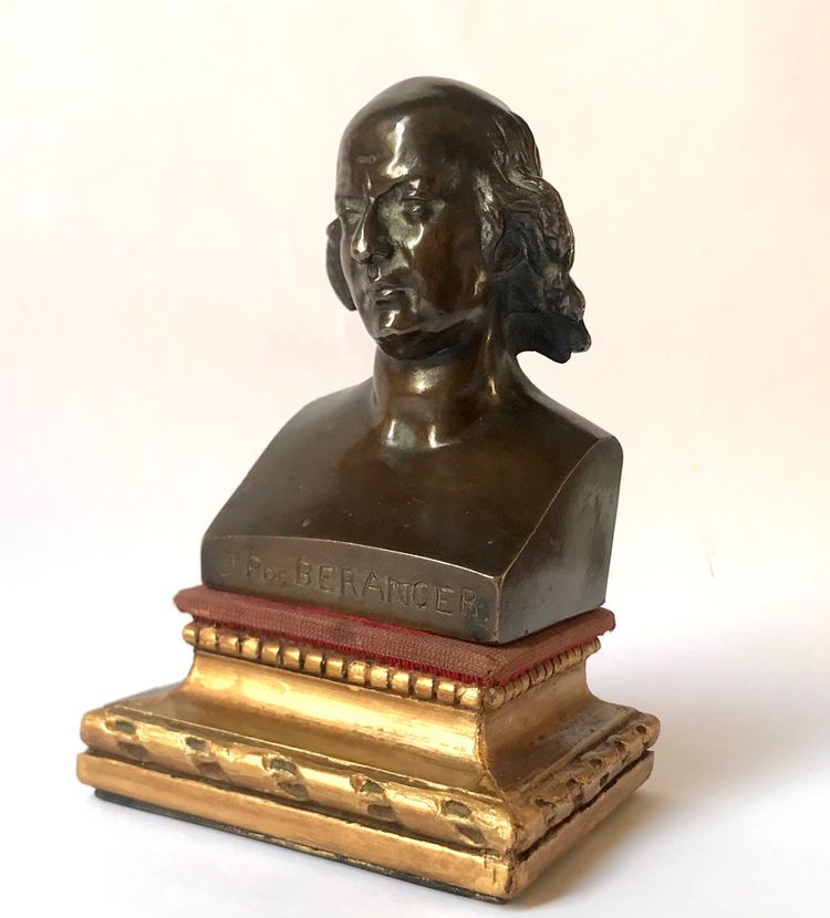 Busto in bronzo PJ de BÉRANGER /PJ DAVID /F.BARBDIENNE
