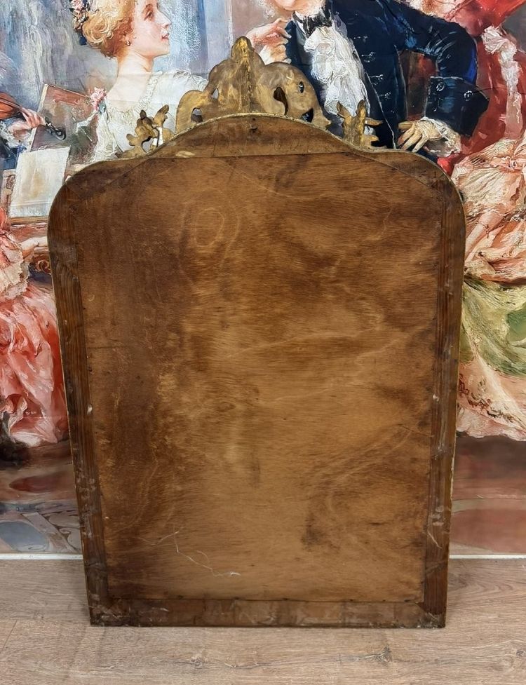 grand miroir époque Napoléon III en bois doré circa 1880 