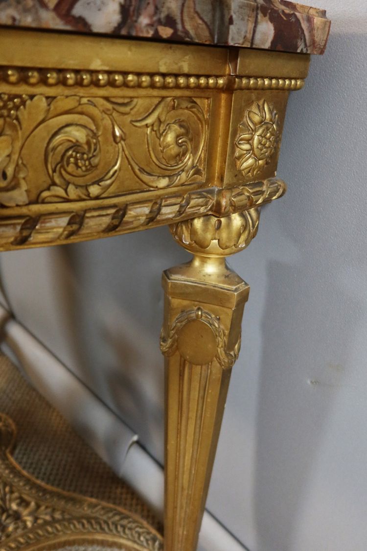 Console en bois doré Directoire