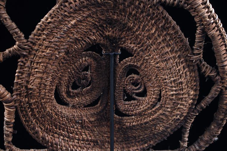 Masque à igname, art tribal, art océanien, vannerie, Papouasie Nouvelle Guinée, Art océanien