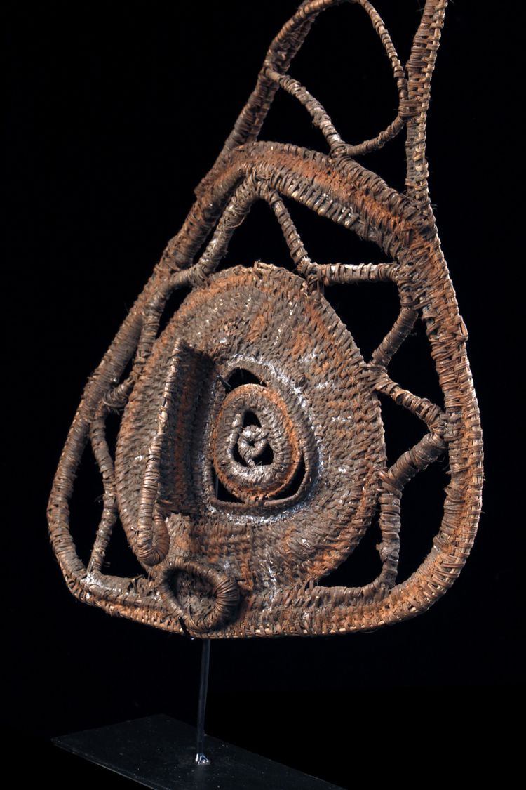 Masque à igname, art tribal, art océanien, vannerie, Papouasie Nouvelle Guinée, Art océanien