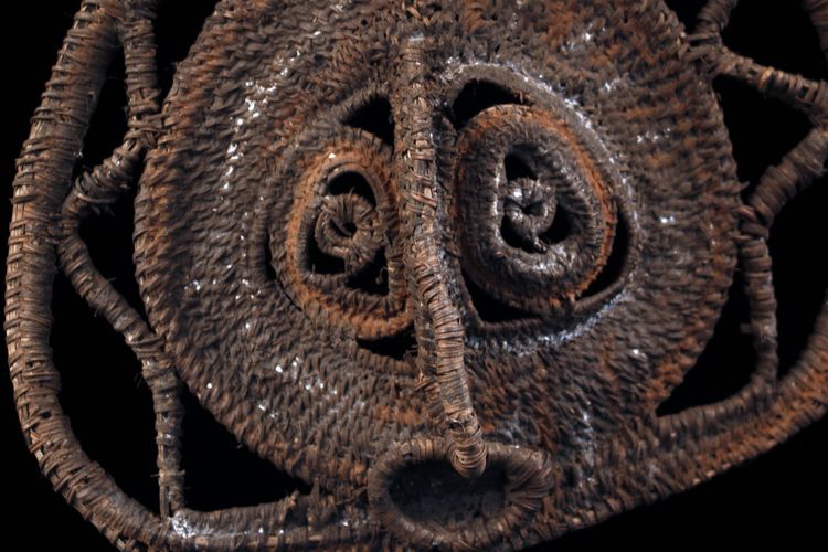 Masque à igname, art tribal, art océanien, vannerie, Papouasie Nouvelle Guinée, Art océanien