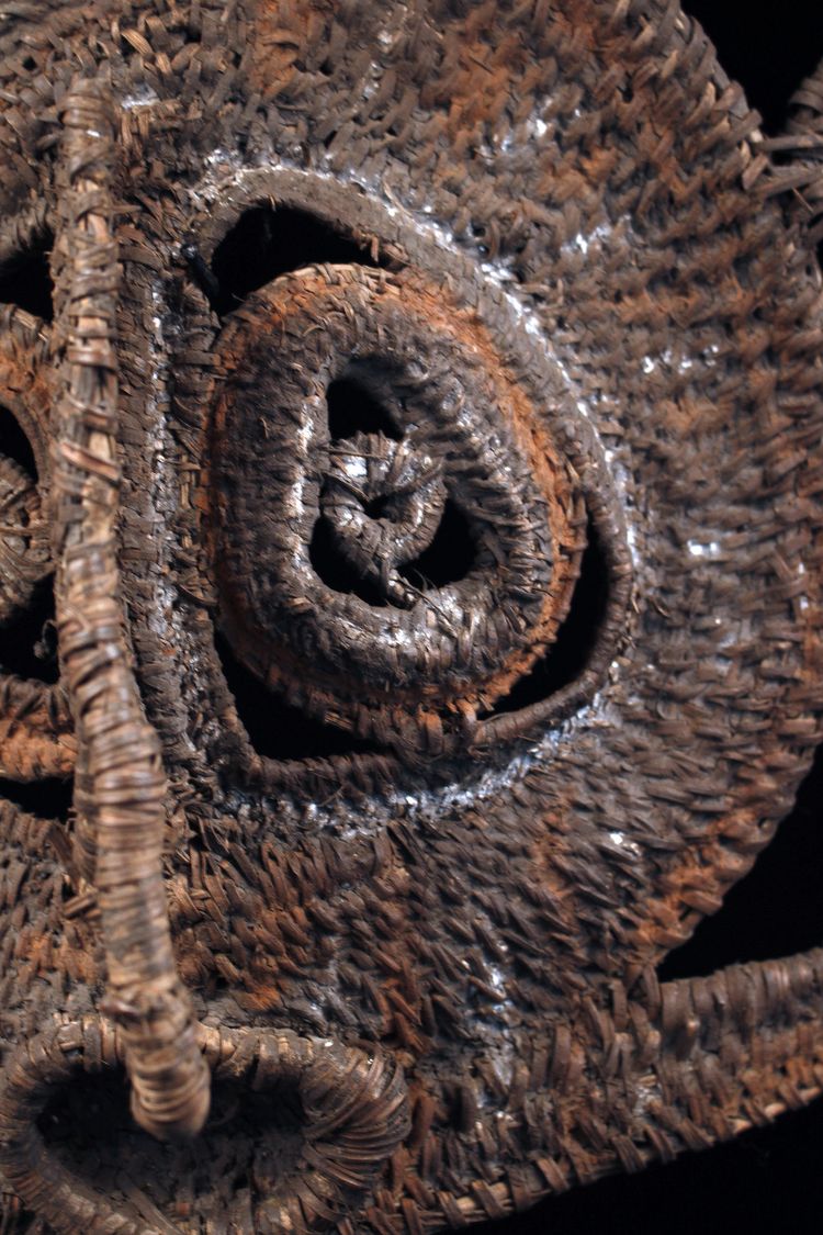 Masque à igname, art tribal, art océanien, vannerie, Papouasie Nouvelle Guinée, Art océanien