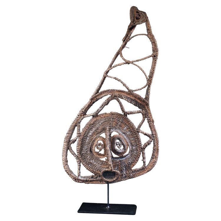 Masque à igname, art tribal, art océanien, vannerie, Papouasie Nouvelle Guinée, Art océanien