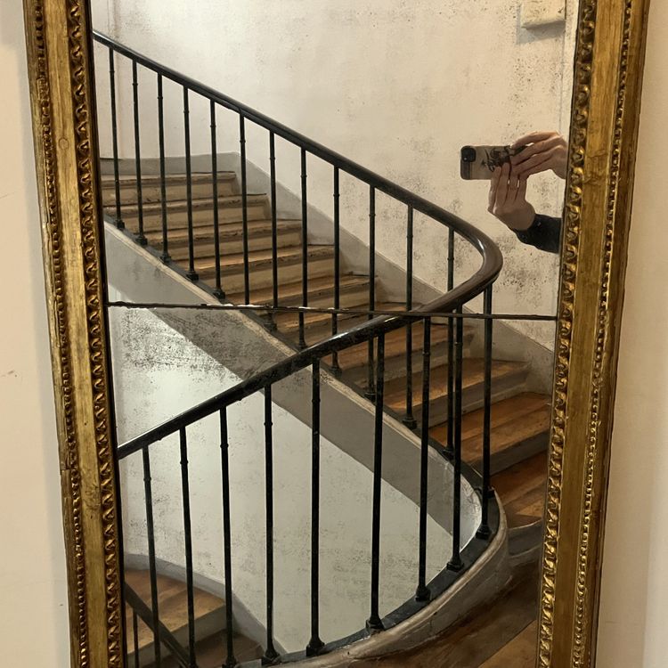 Important miroir d'entre-deux, époque Louis XVI